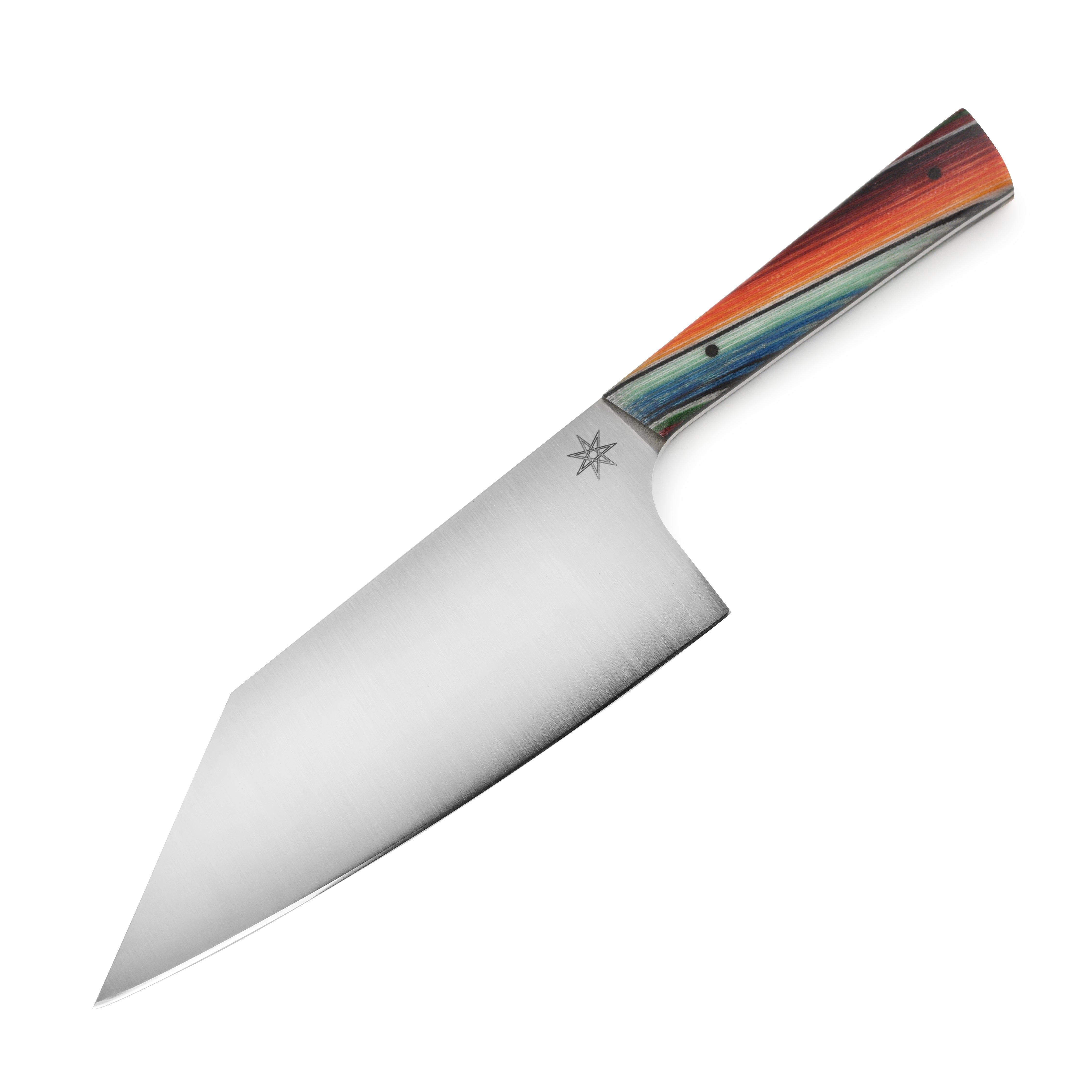 Baja Chefs Chopper with detailed Nitro-V stainless steel blade and G-Carta handle.