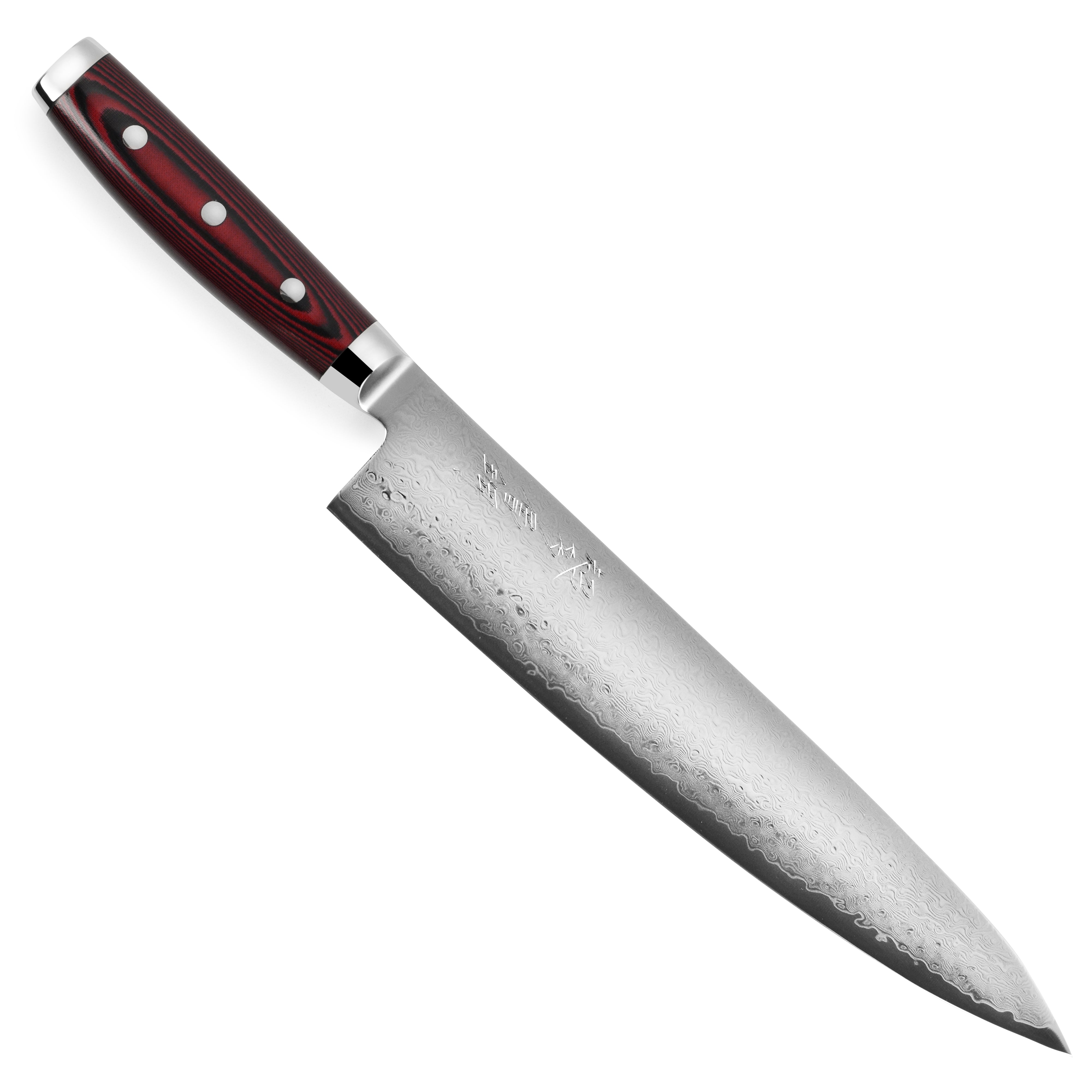 Yaxell Super Gou SG2 Japanese chefs knife with layered steel blade and handle