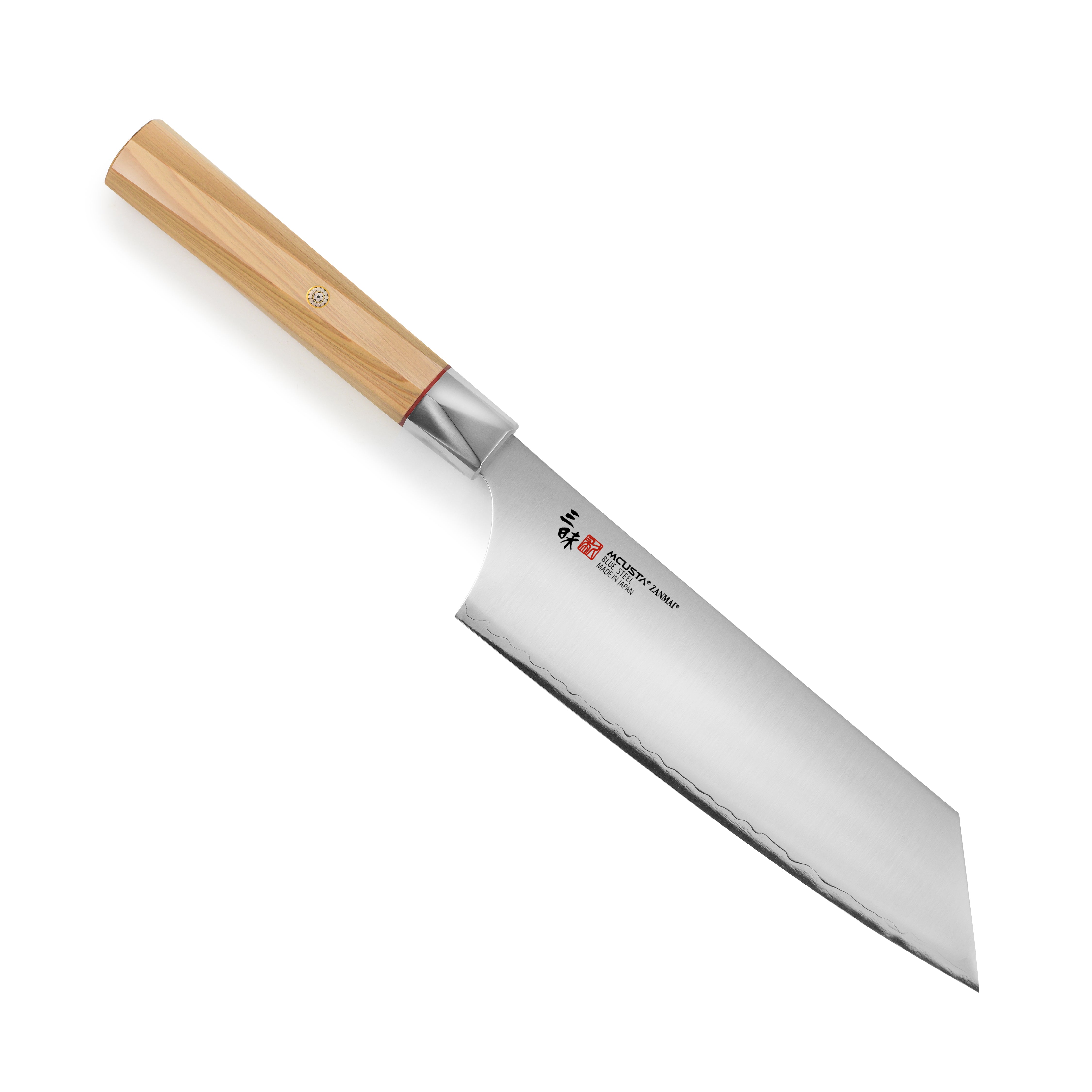 Zanmai Beyond Aogami Super 7-inch Bunka knife with detailed blade and handle