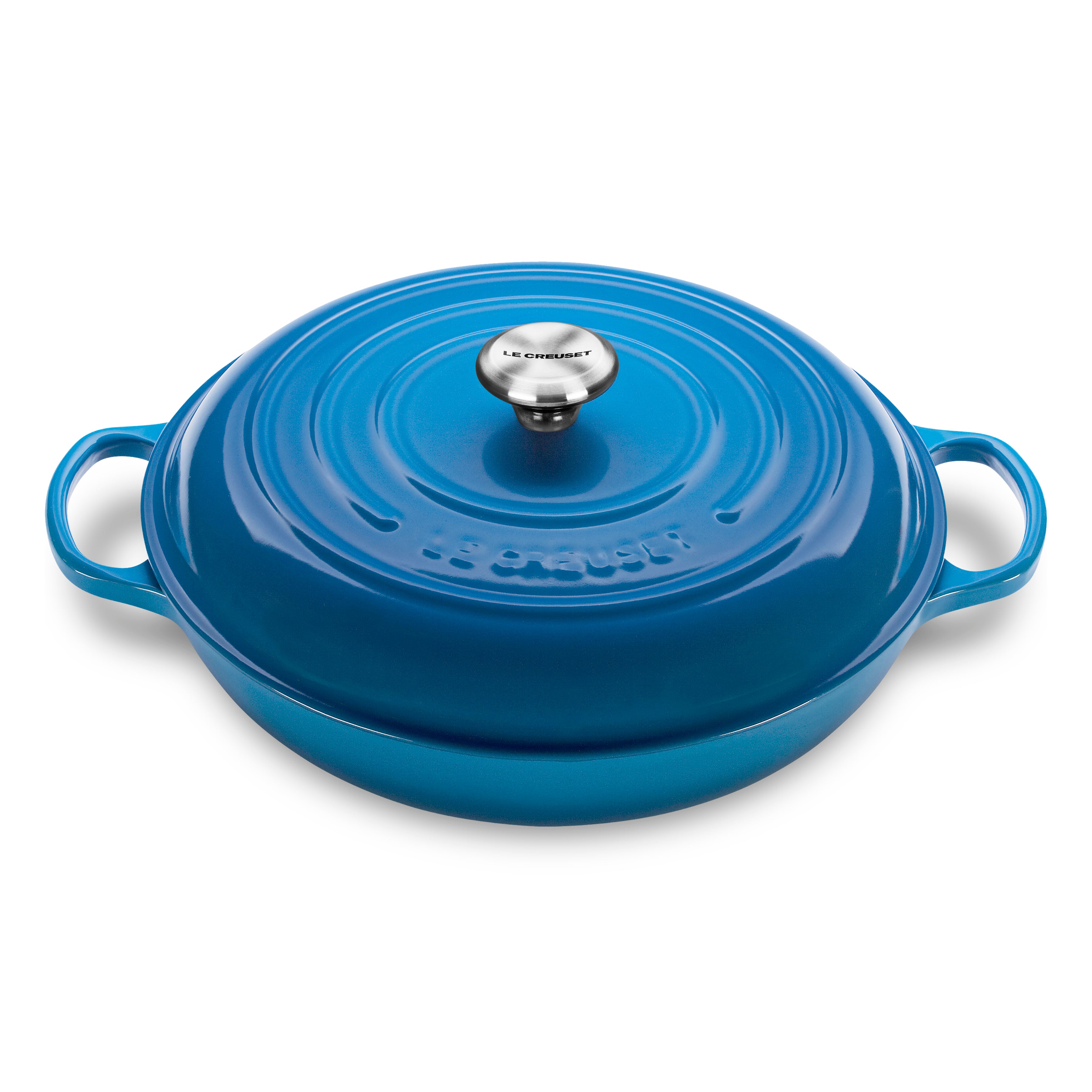 Le Creuset Marseille enameled cast iron braiser with wide handles and lid