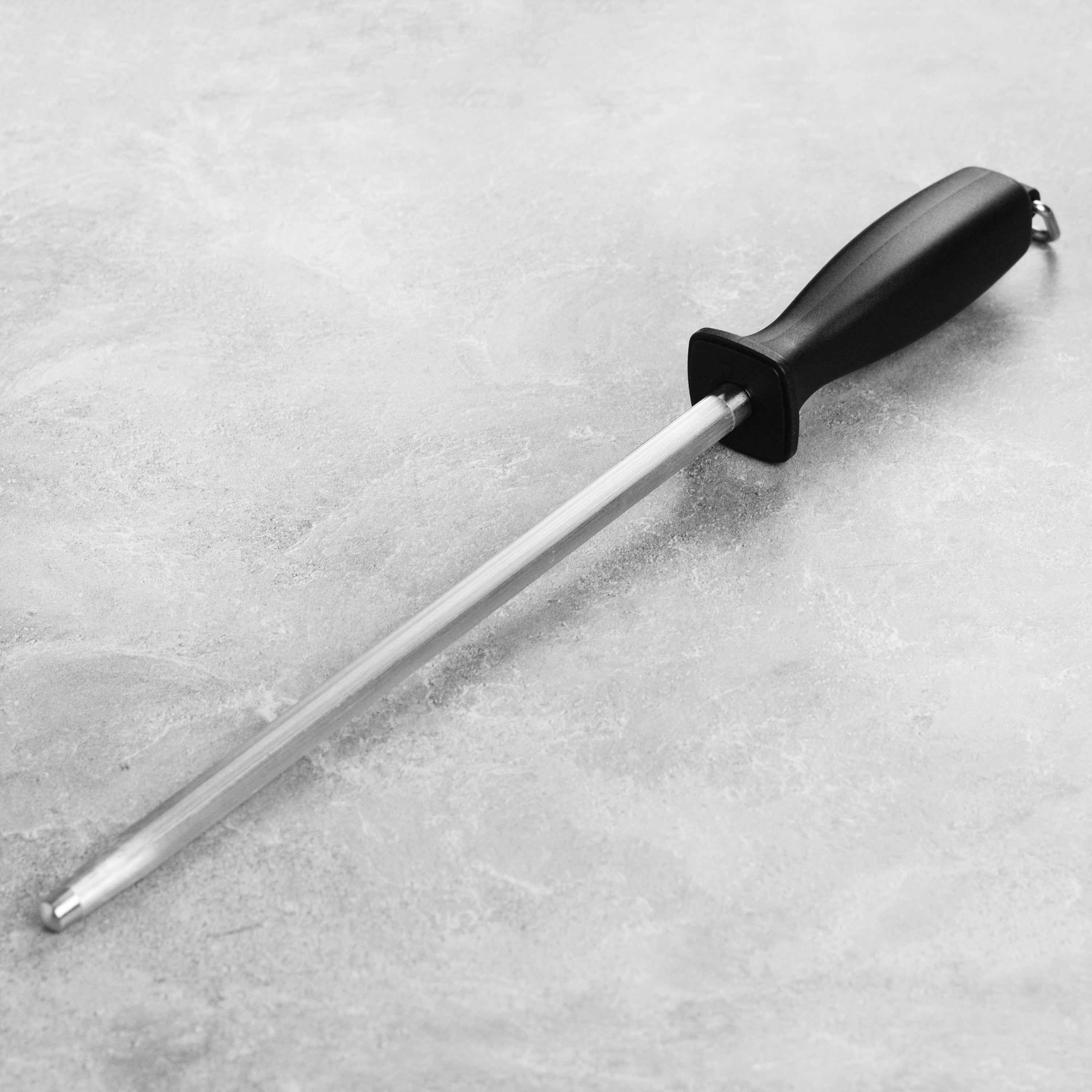 Wusthof 10-inch honing steel with loop for knife sharpening