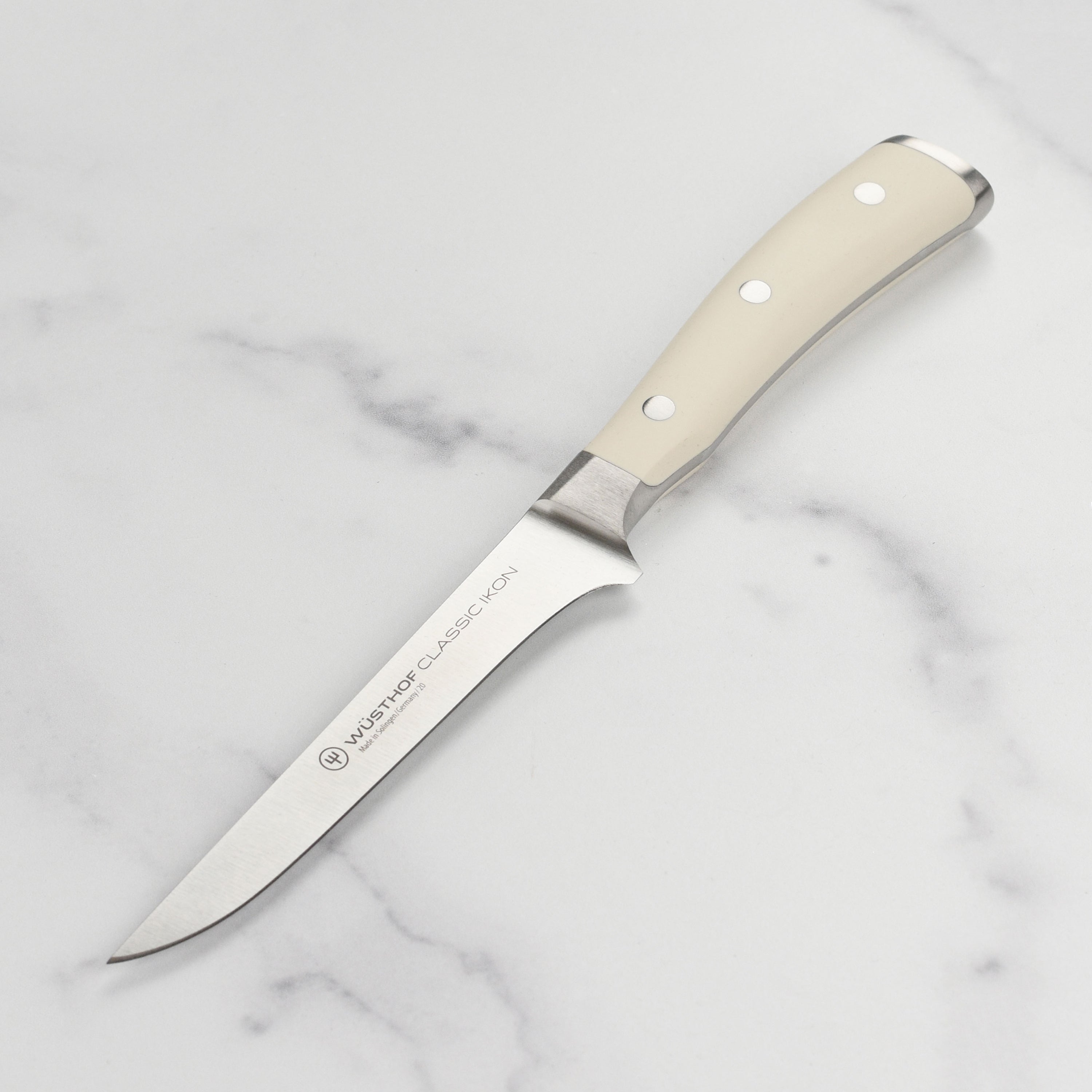 Wusthof Classic Ikon Creme 5-inch boning knife with sharp blade and comfortable handle