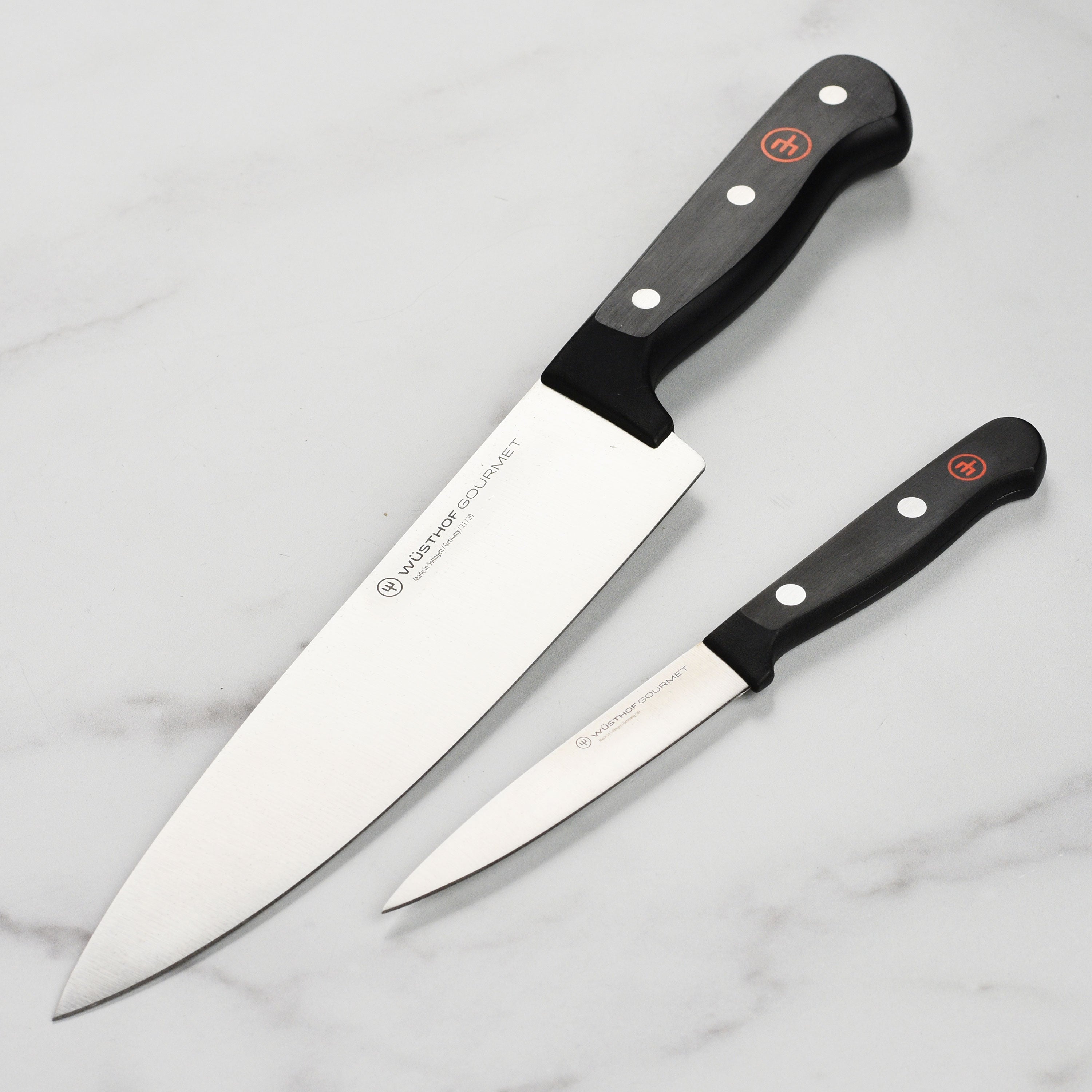 Wüsthof gourmet chef knives with ergonomic handles for precision slicing