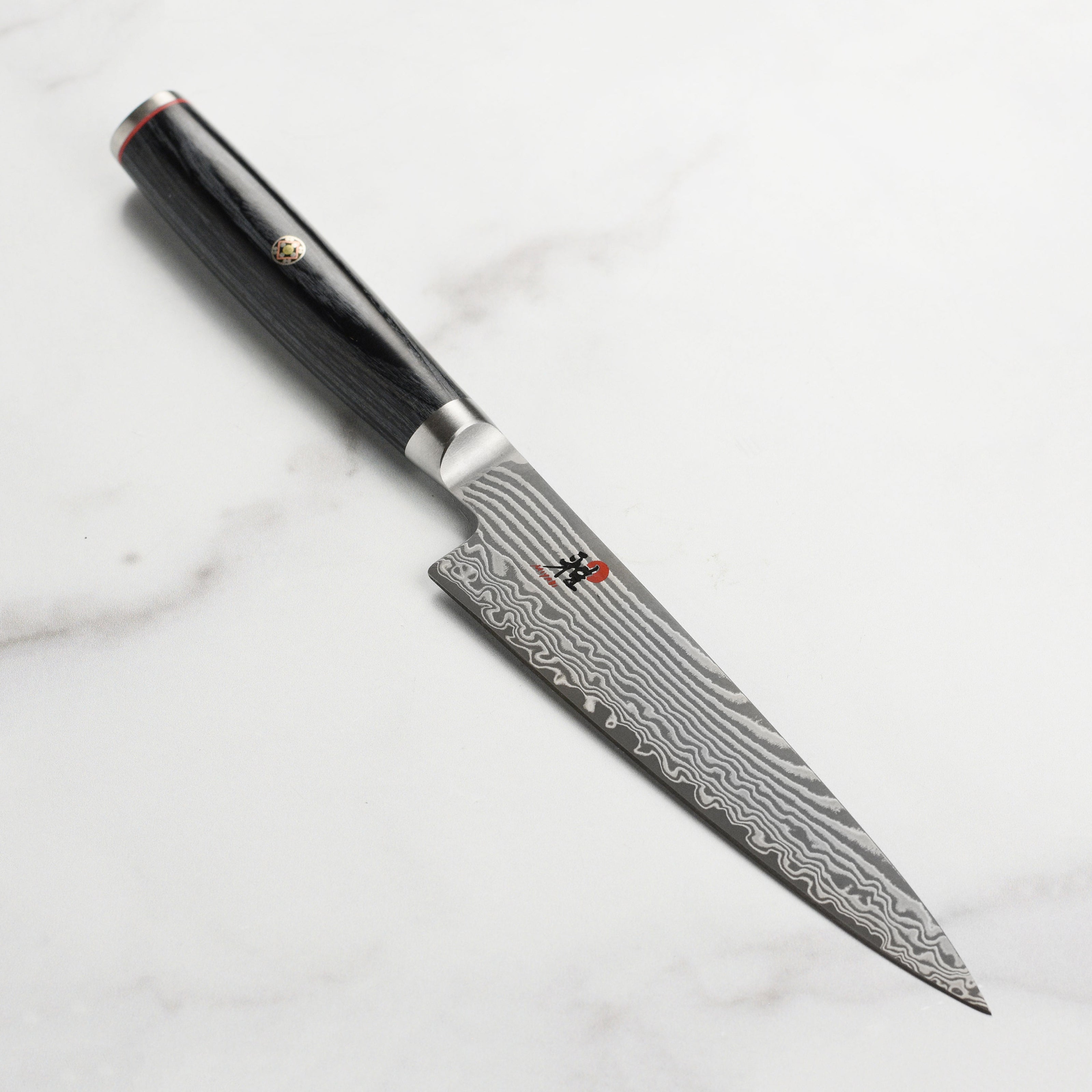 Miyabi Kaizen II utility knife blade with Damascus pattern for precise slicing
