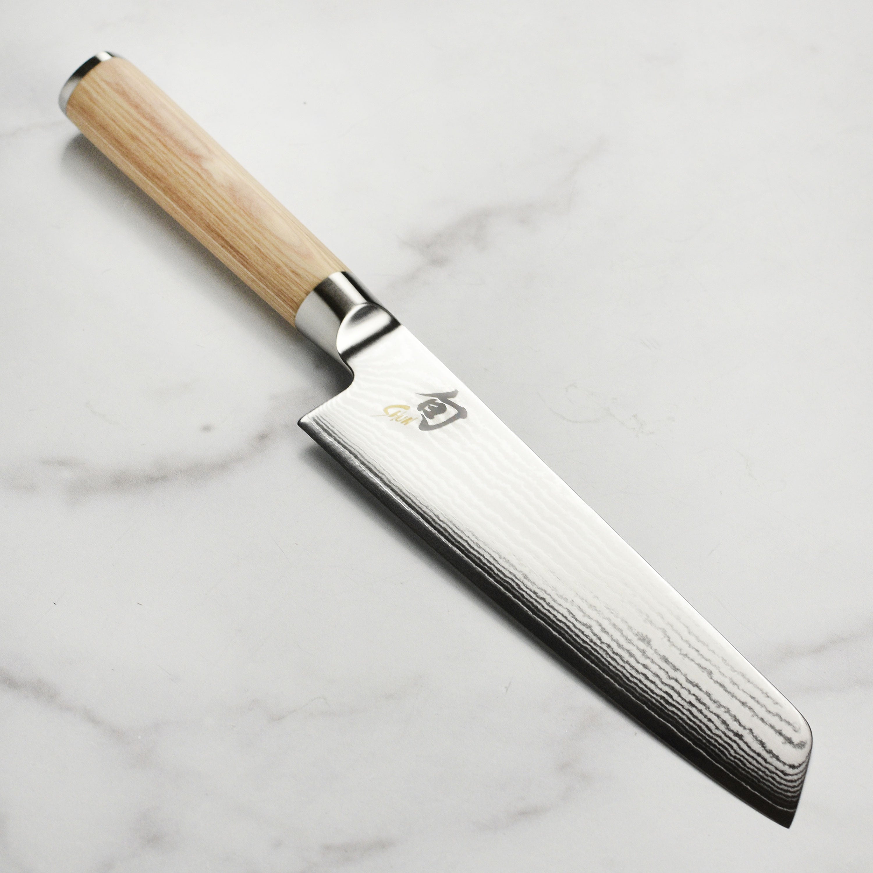 Shun Classic Blonde 6.5-inch utility knife with sharp blade and natural wood handle