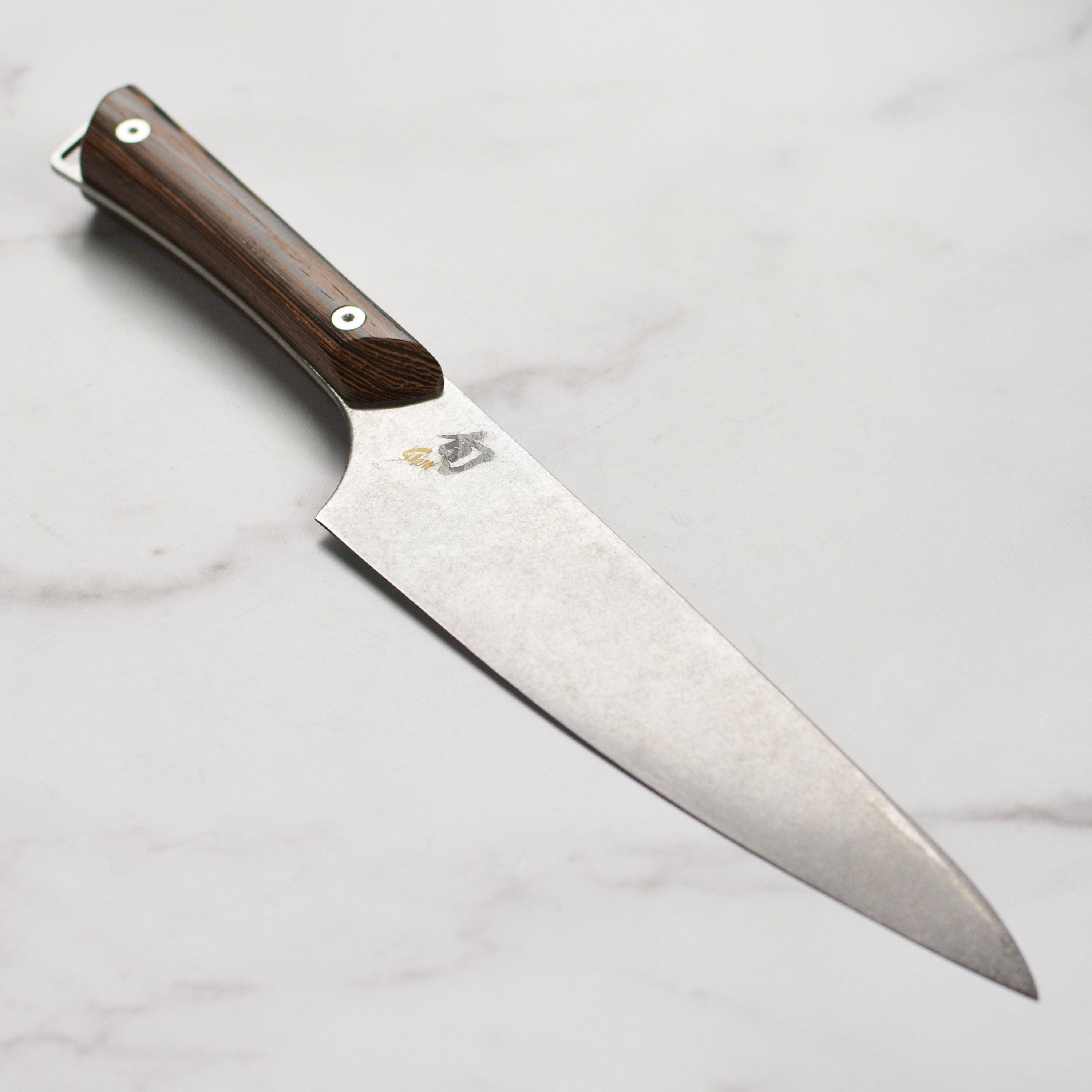 Shun Kanso 8-inch Japanese chef's knife with rustic Heritage finish blade