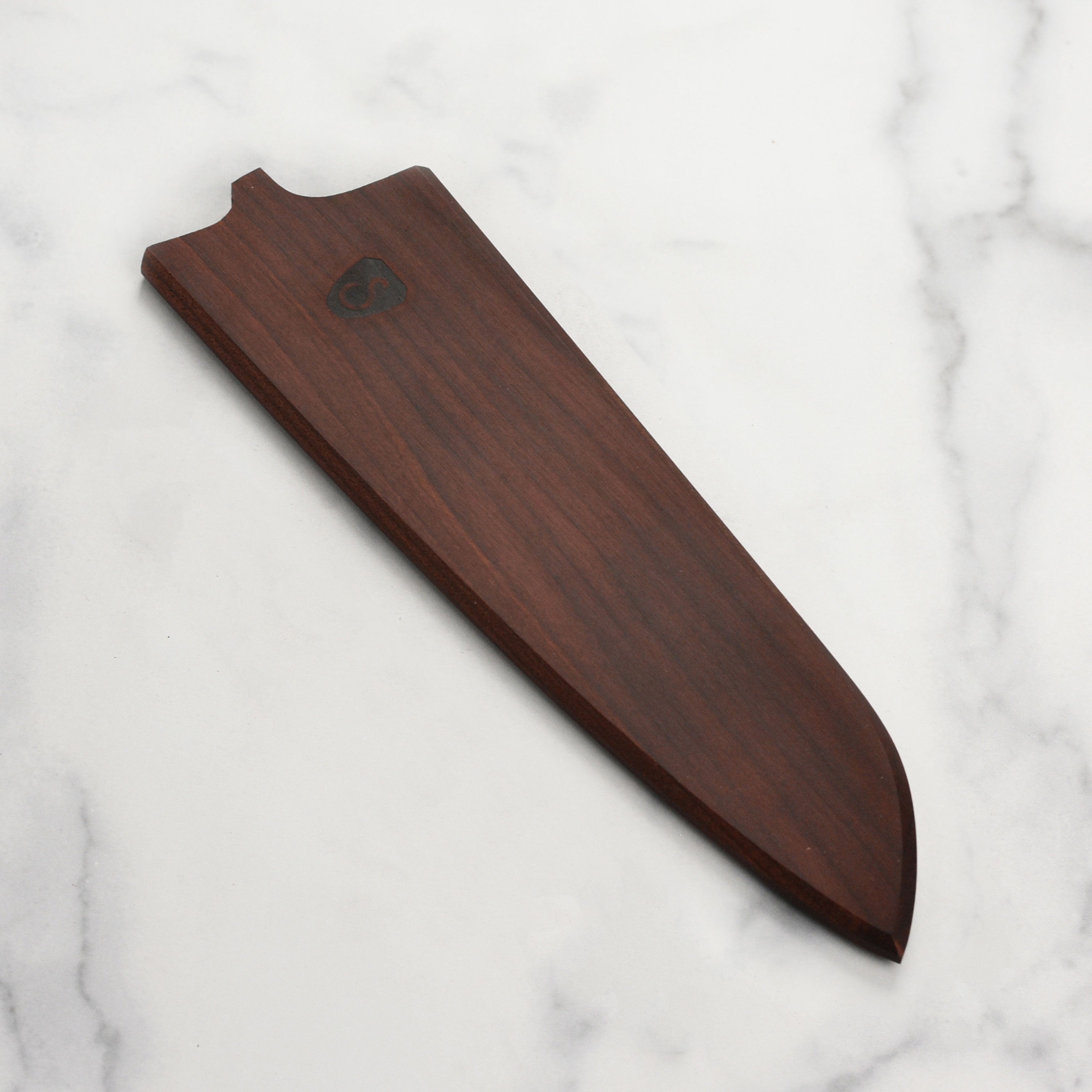 Oregon maple magnetic knife sleeve displayed with an 8