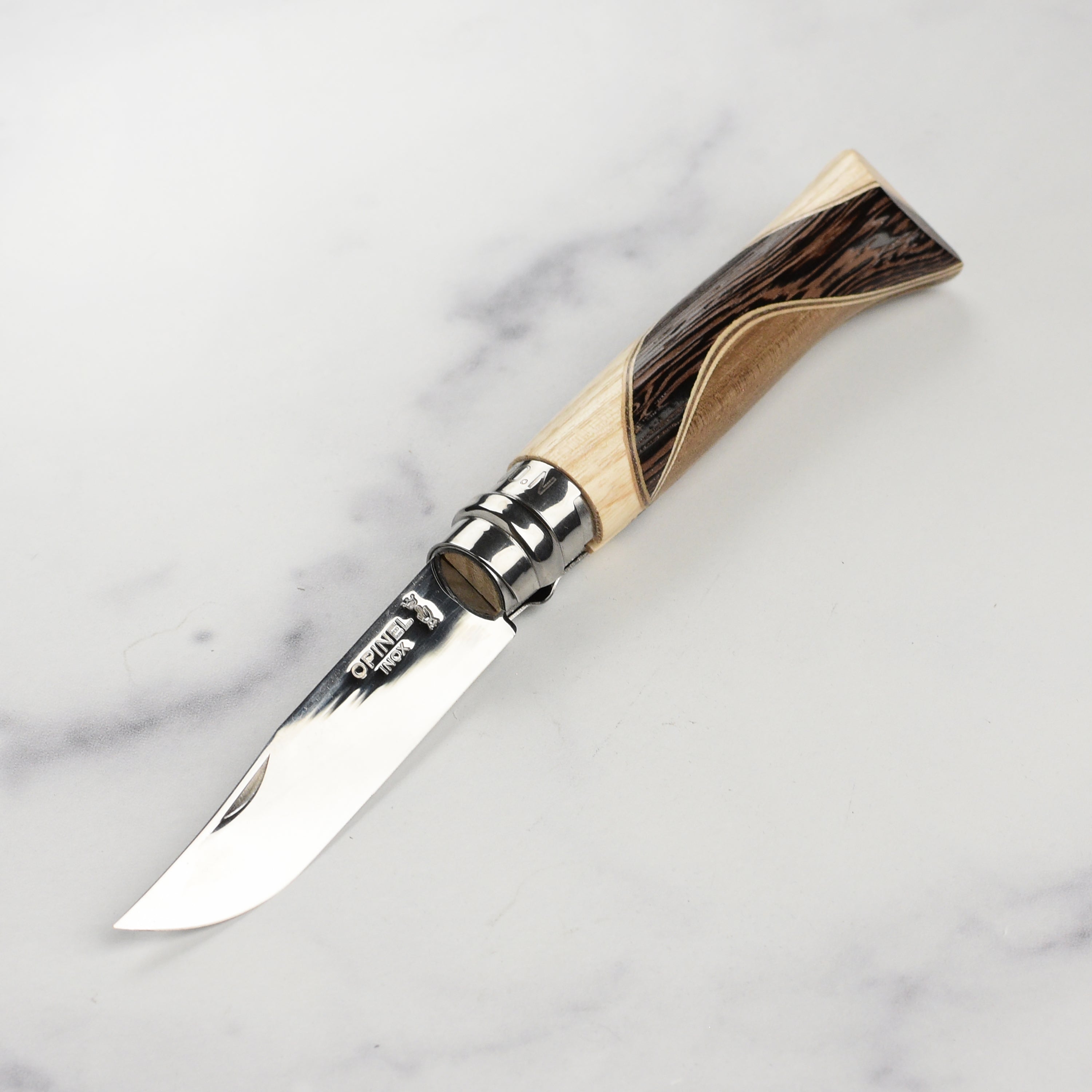 Opinel No. 8 Bruno Chaperon Edition folding knife with stainless steel blade and ergonomic handle