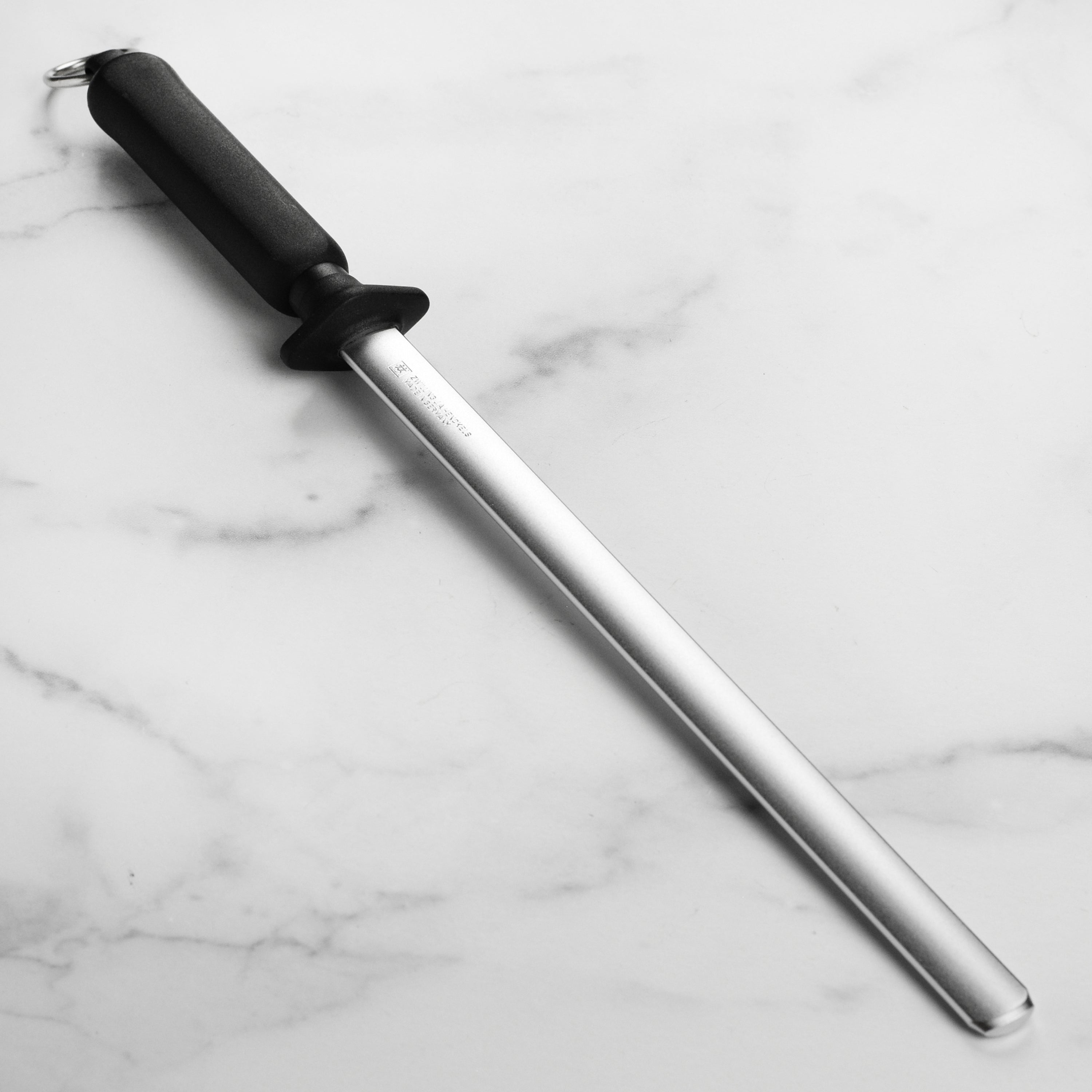 Zwilling 12-inch diamond sharpening steel with diamond coating for precision sharpening