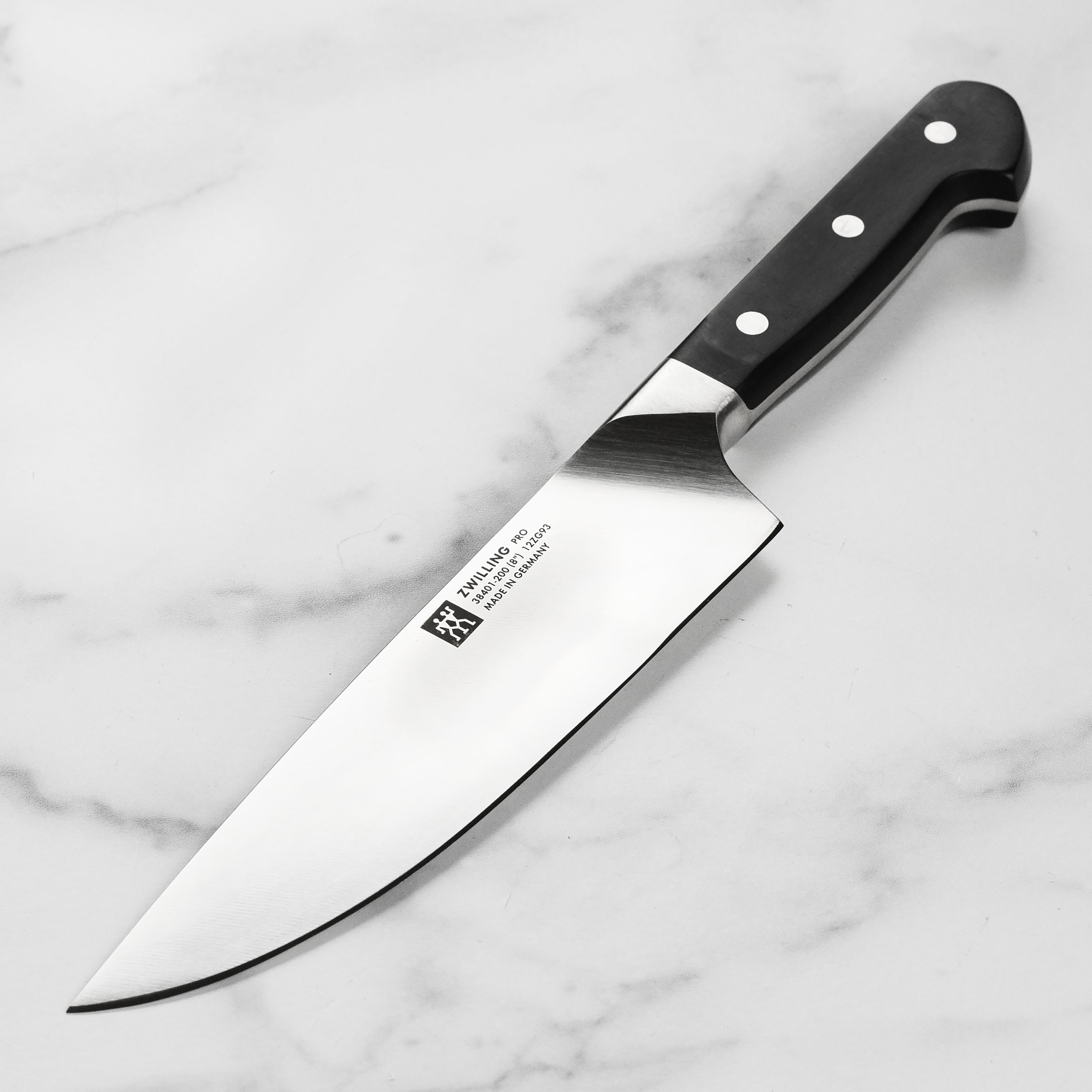 Zwilling Pro 8-inch chef's knife with high carbon stainless steel blade