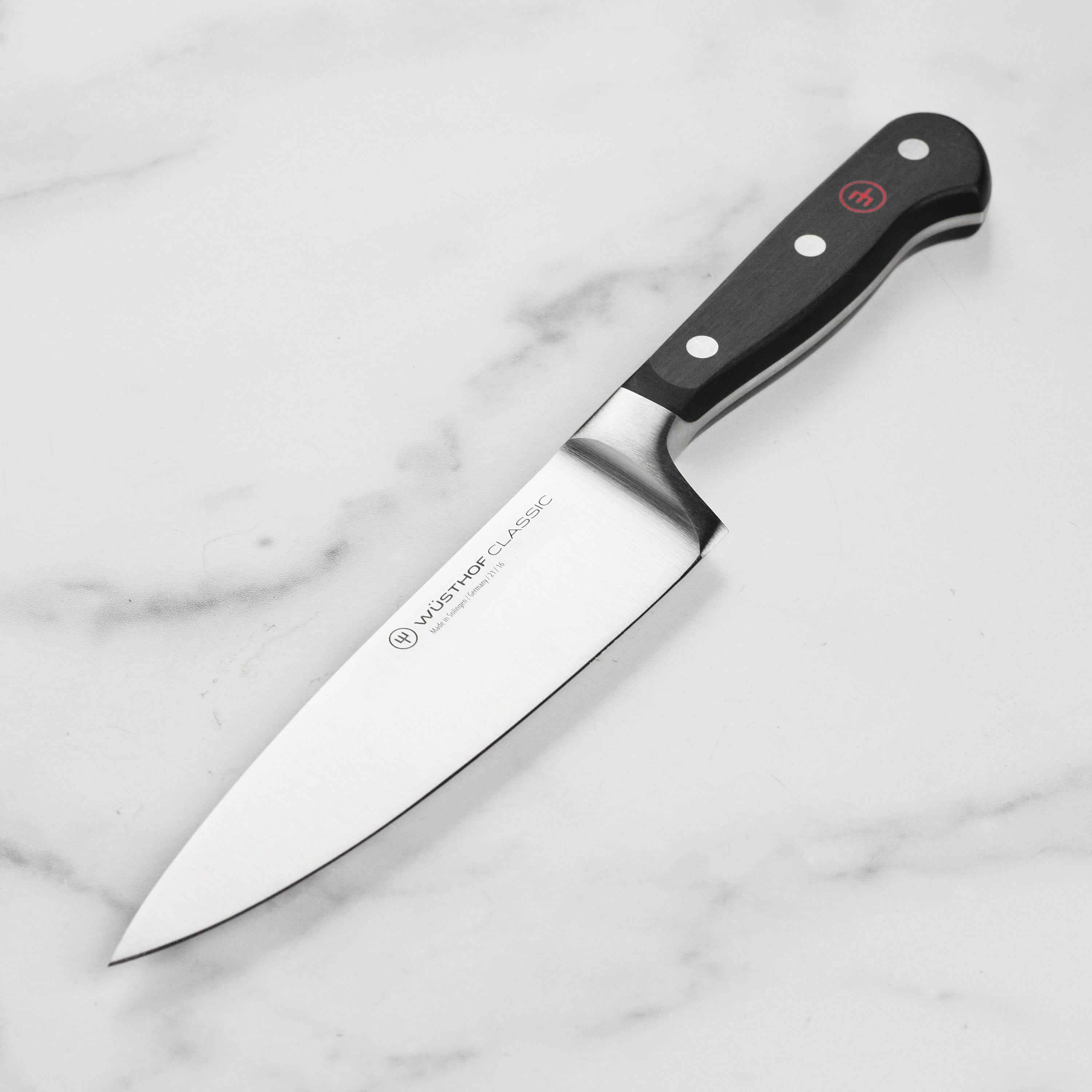 Wusthof Classic 6-inch chef's knife with sharp blade and ergonomic handle