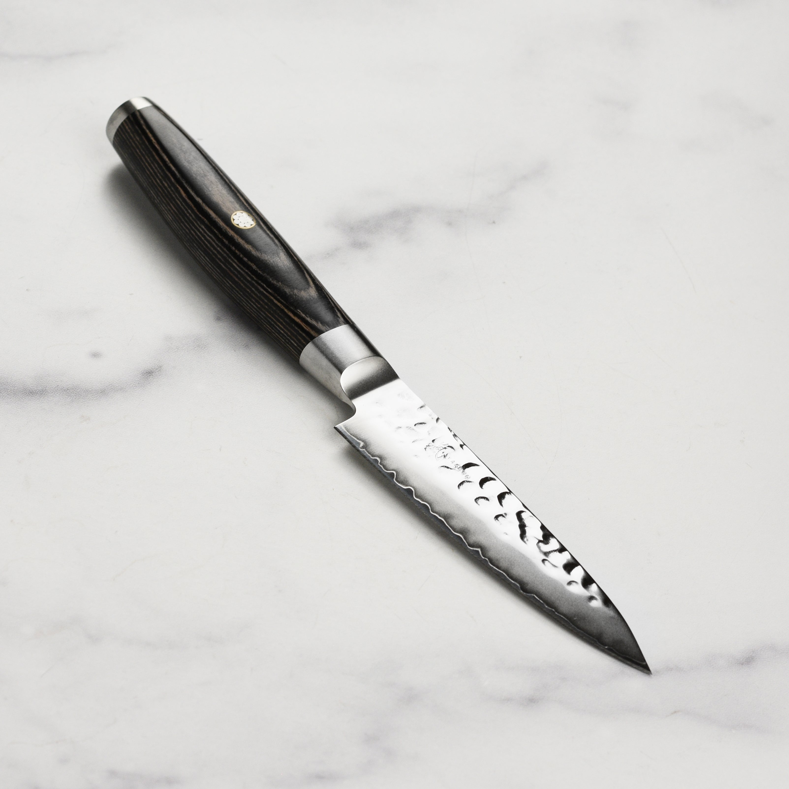 Yaxell Ketu SG2 Japanese paring knife with hammered finish and traditional handle
