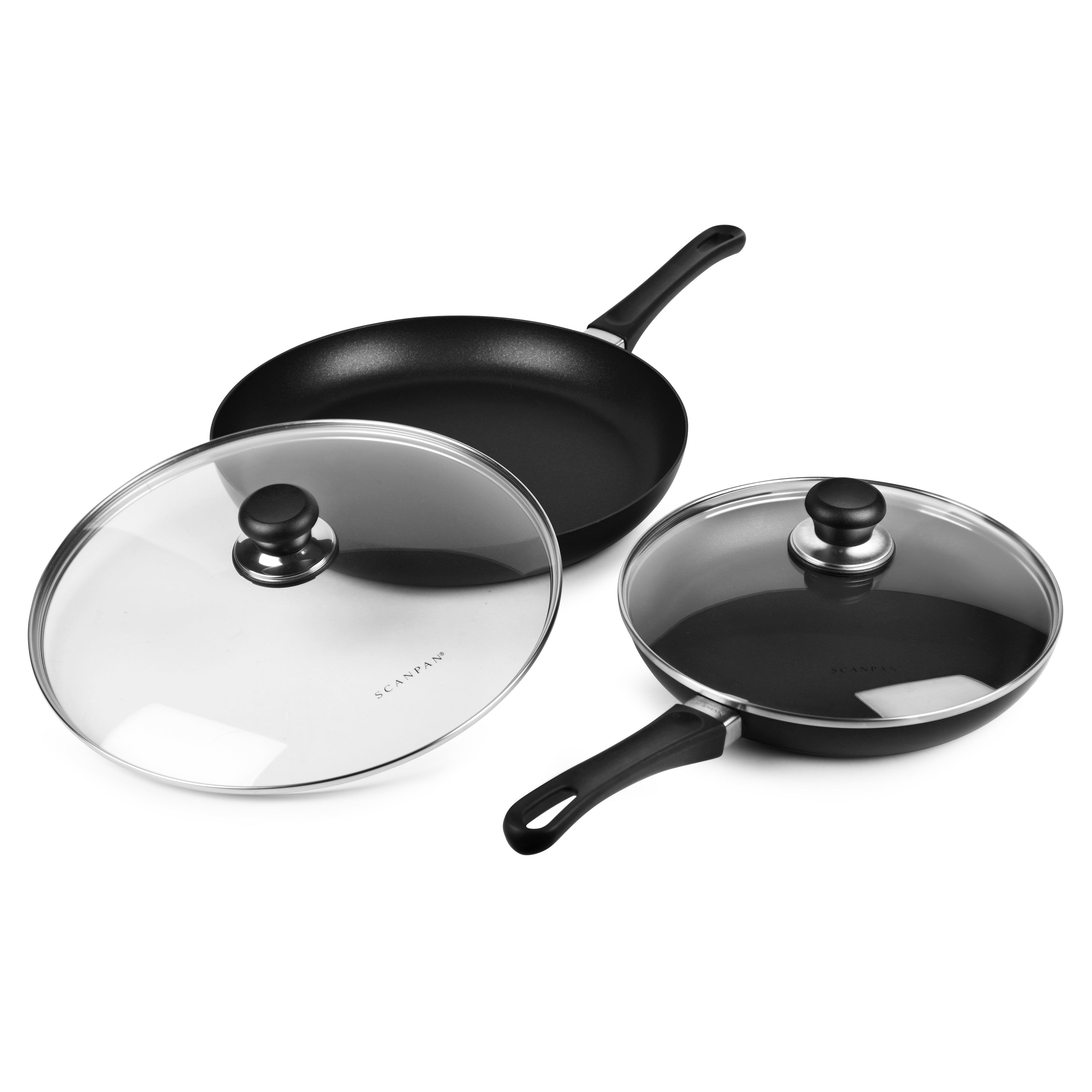 Close-up of the durable nonstick frying pan surface with even heat distribution