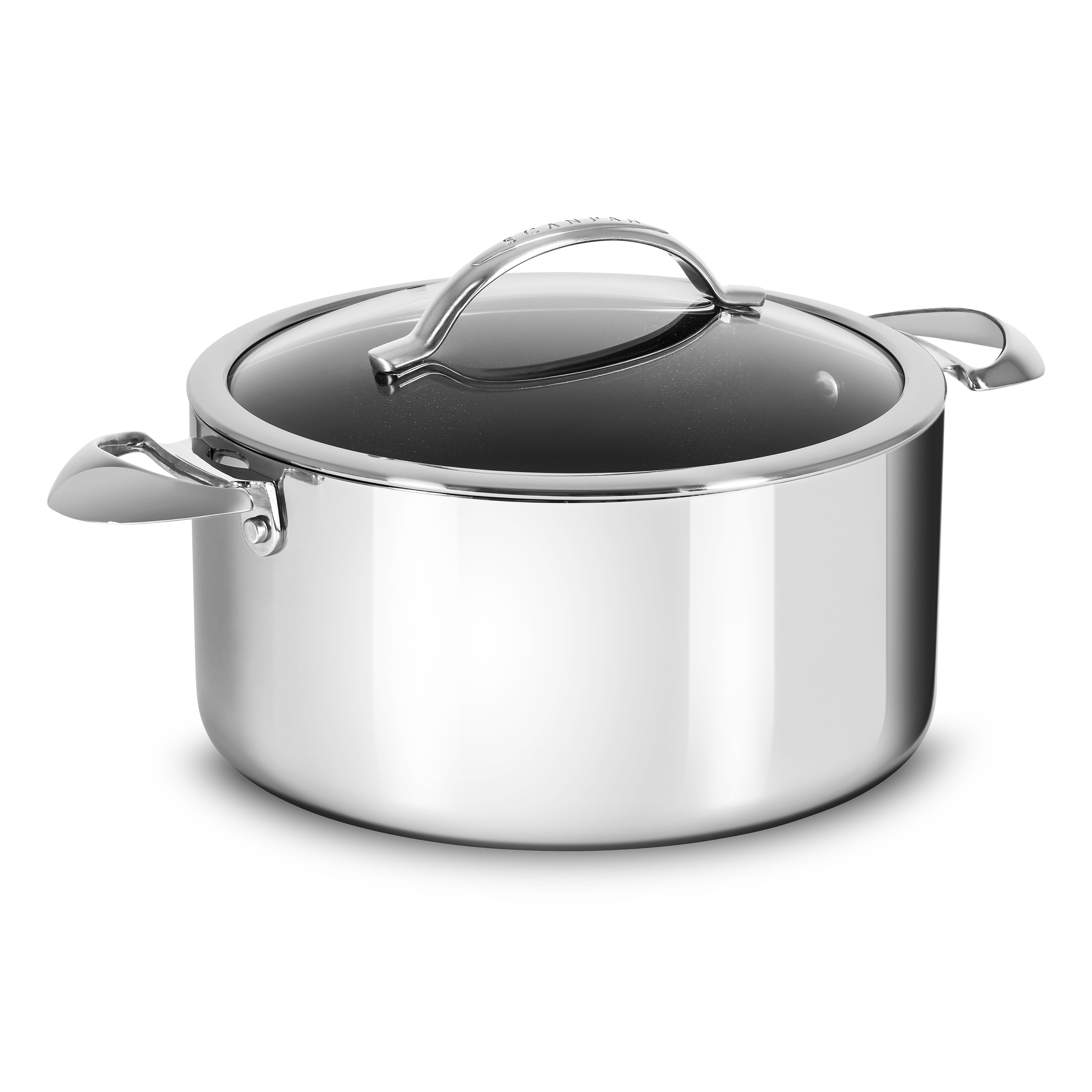 Close-up of Scanpan HaptIQ Dutch Oven with nonstick interior for even browning