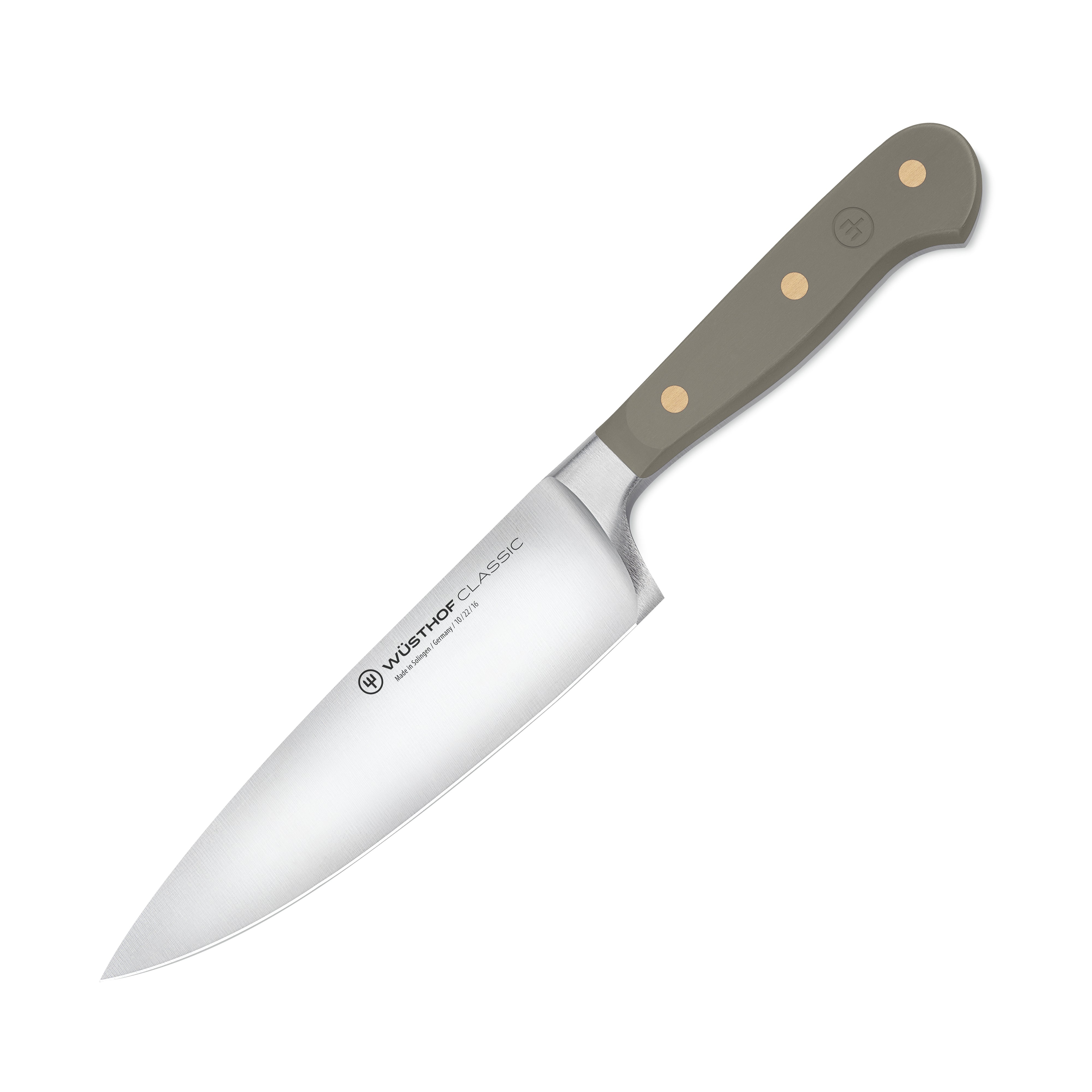 Wusthof Classic 6-Inch Chef Knife showcasing the sharp blade and POM handle.